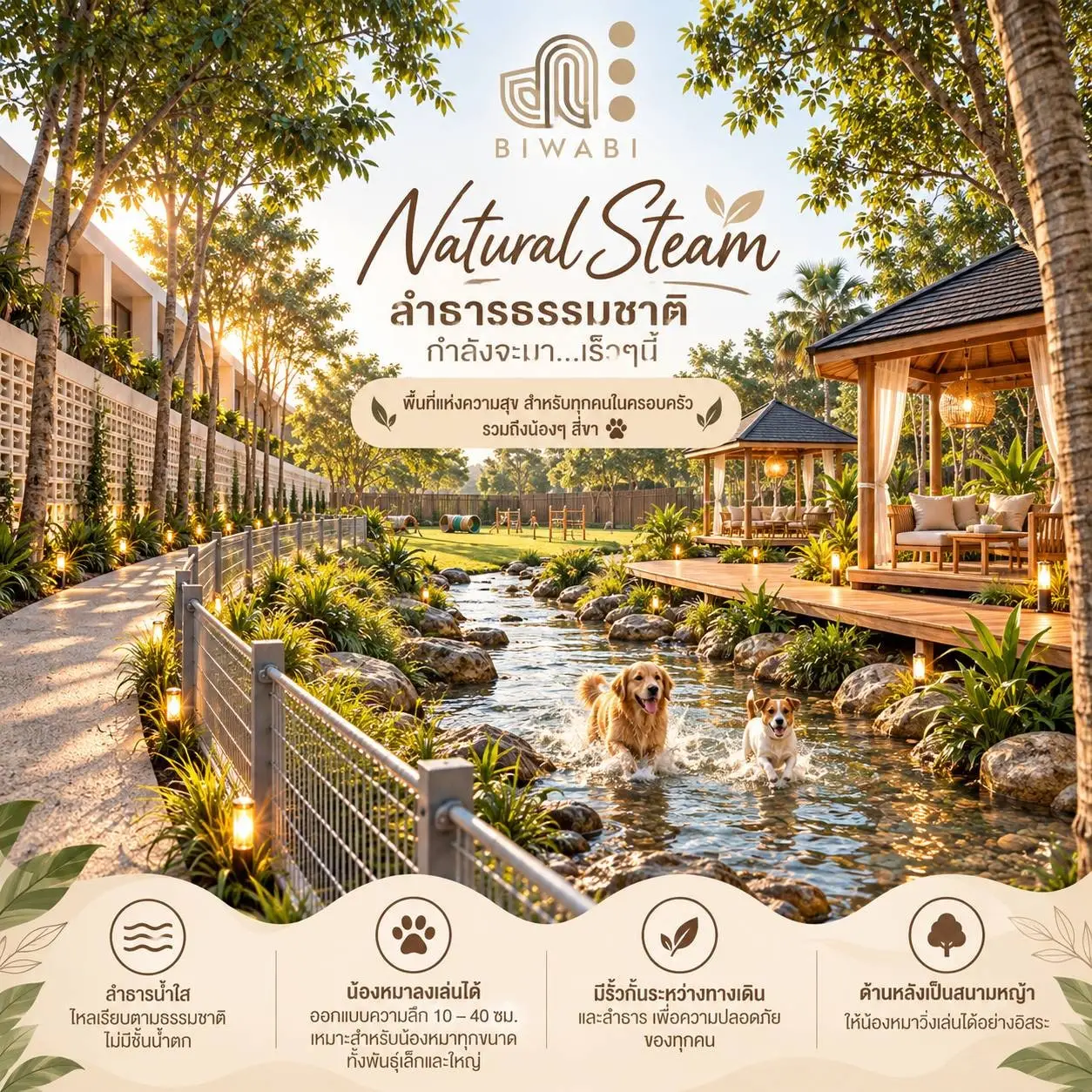 ภาพโปสเตอร์แนวคิดลำธารธรรมชาติของ Biwabi (ยังไม่เปิดให้บริการ)